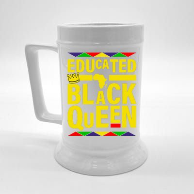 Educated Black Queen Beer Stein