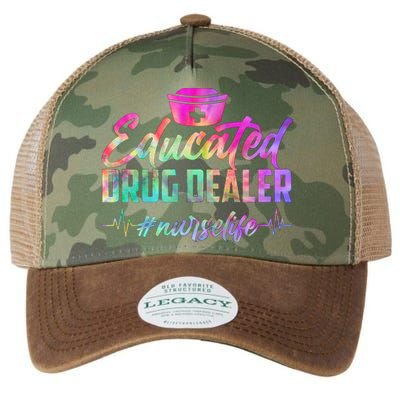 Educated Drug Dealer Nurselife Legacy Tie Dye Trucker Hat