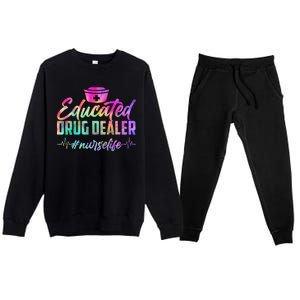 Educated Drug Dealer Nurselife Premium Crewneck Sweatsuit Set