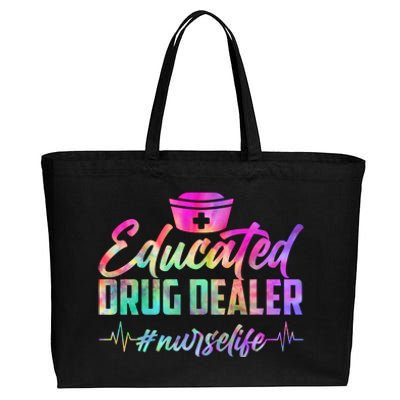 Educated Drug Dealer Nurselife Cotton Canvas Jumbo Tote