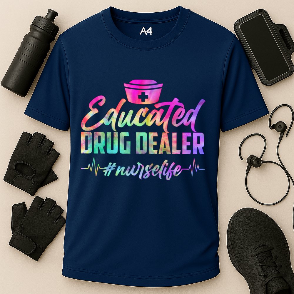Educated Drug Dealer Nurselife Cooling Performance Crew T-Shirt