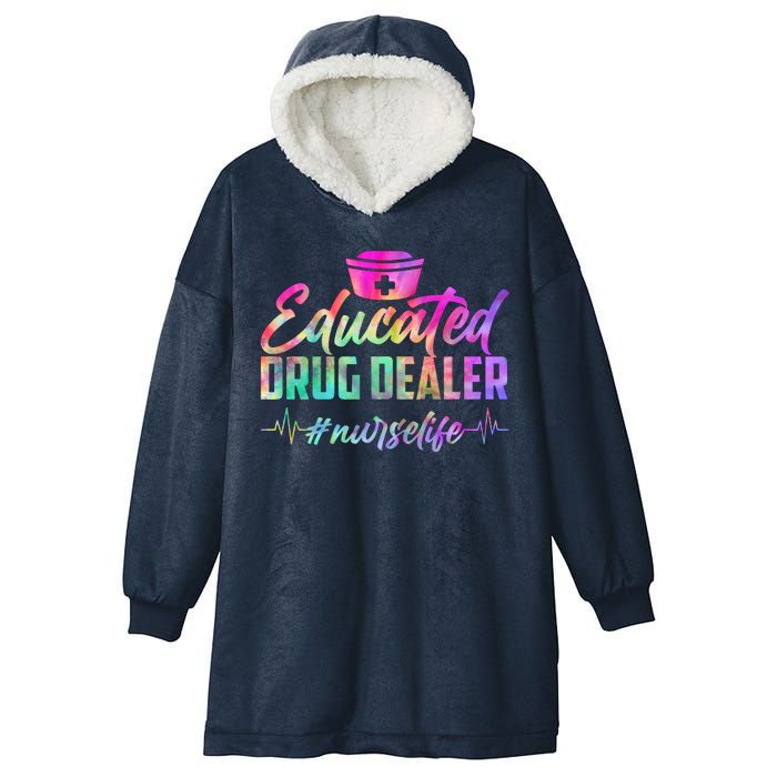 Educated Drug Dealer Nurselife Hooded Wearable Blanket