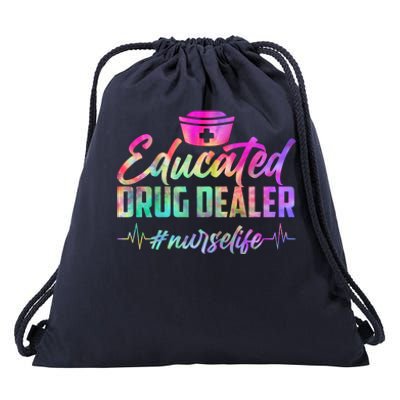 Educated Drug Dealer Nurselife Drawstring Bag