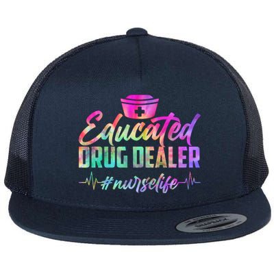 Educated Drug Dealer Nurselife Flat Bill Trucker Hat