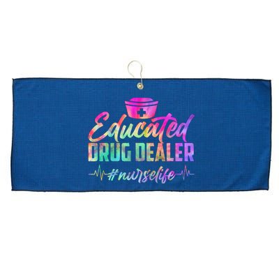 Educated Drug Dealer Nurselife Large Microfiber Waffle Golf Towel