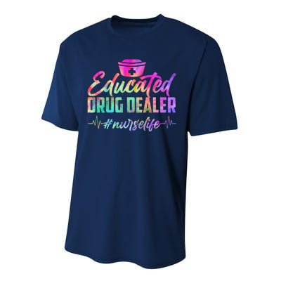 Educated Drug Dealer Nurselife Performance Sprint T-Shirt