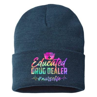 Educated Drug Dealer Nurselife Sustainable Knit Beanie