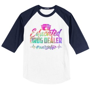 Educated Drug Dealer Nurselife Baseball Sleeve Shirt