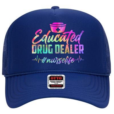 Educated Drug Dealer Nurselife High Crown Mesh Back Trucker Hat