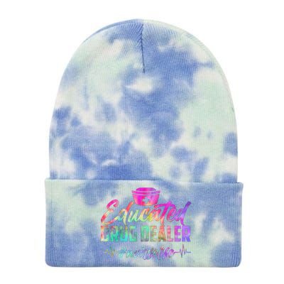 Educated Drug Dealer Nurselife Tie Dye 12in Knit Beanie