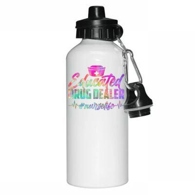 Educated Drug Dealer Nurselife Aluminum Water Bottle