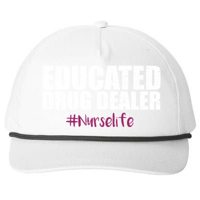 Educated Drug Dealer #Nurselife Nurse Snapback Five-Panel Rope Hat