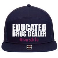 Educated Drug Dealer #Nurselife Nurse 7 Panel Mesh Trucker Snapback Hat