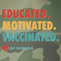 Educated Motivated Vaccinated Get Vaccinated  Legacy Tie Dye Trucker Hat