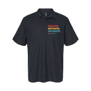 Educated Motivated Vaccinated Get Vaccinated  Softstyle Adult Sport Polo