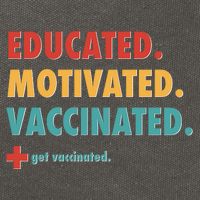 Educated Motivated Vaccinated Get Vaccinated  Cotton Canvas Backpack
