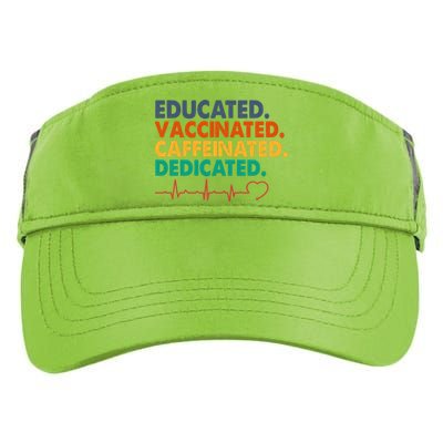 Educated Vaccinated Caffeinated Dedicated Nurse Adult Drive Performance Visor