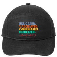 Educated Vaccinated Caffeinated Dedicated Nurse 7-Panel Snapback Hat