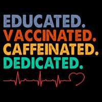 Educated Vaccinated Caffeinated Dedicated Nurse 7-Panel Snapback Hat