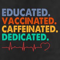Educated Vaccinated Caffeinated Dedicated Nurse 11oz C Handle Ceramic Mug