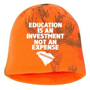 Education Is An Investment Not An Expense Kati - Camo Knit Beanie