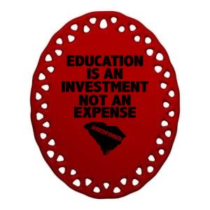 Education Is An Investment Not An Expense Ceramic Oval Ornament