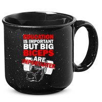 Education Is Important Big Biceps Are Importanter 15oz Campfire Ceramic Mug