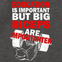 Education Is Important Big Biceps Are Importanter Vector Backpack