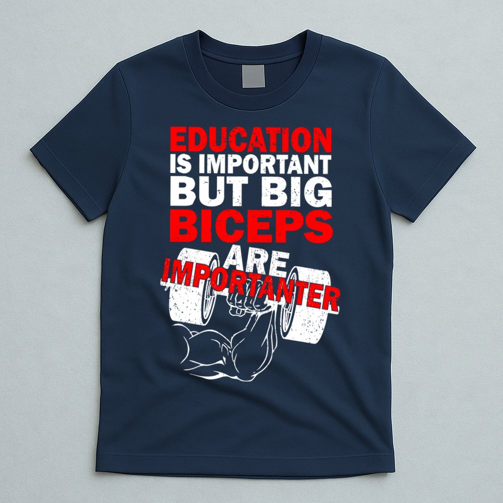 Education Is Important Big Biceps Are Importanter T-Shirt