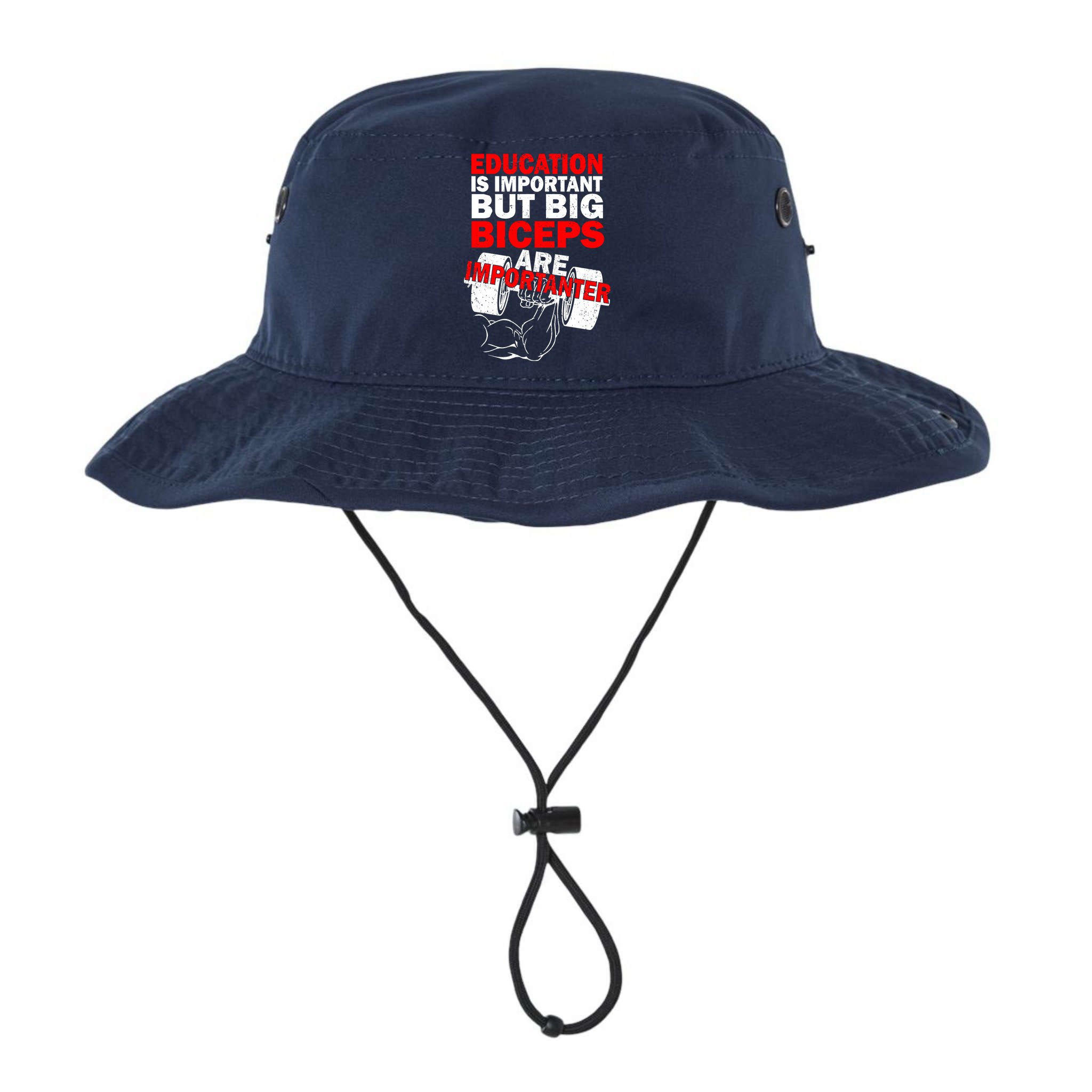 Education Is Important Big Biceps Are Importanter Bucket Hat