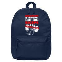 Education Is Important Big Biceps Are Importanter 16 in Basic Backpack