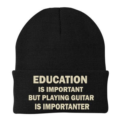 Education Is Important Playing Guitar Importanter Beanie