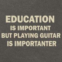 Education Is Important Playing Guitar Importanter Cotton Canvas Backpack
