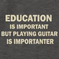 Education Is Important Playing Guitar Importanter Vector Backpack