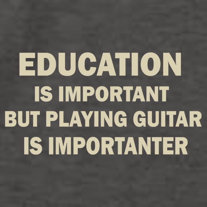 Education Is Important Playing Guitar Importanter Vector Backpack