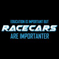 Education Is Important Race Cars Are Importanter  16 in Basic Backpack