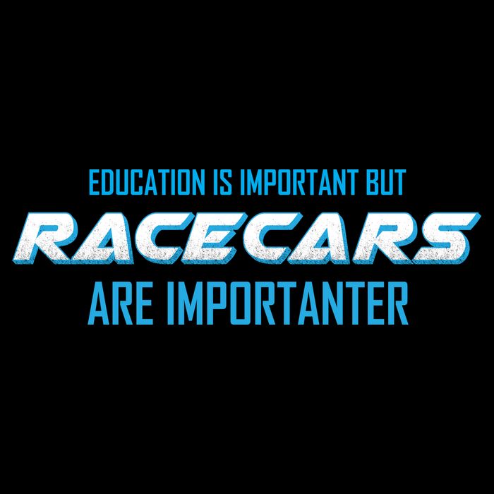 Education Is Important Race Cars Are Importanter  16 in Basic Backpack