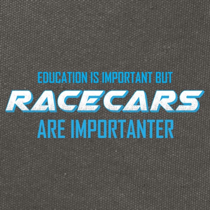 Education Is Important Race Cars Are Importanter  Cotton Canvas Backpack