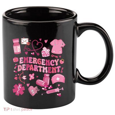 Emergency Department Valentine Funny Er Nurse 11oz C Handle Ceramic Mug