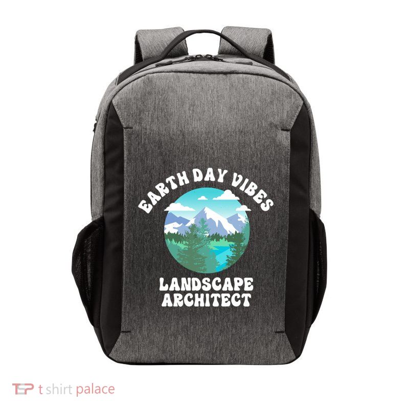 Earth Day Vibes Landscape Architect Gift Vector Backpack