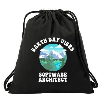 Earth Day Vibes Software Architect Gift Drawstring Bag