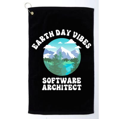 Earth Day Vibes Software Architect Gift Platinum Collection Golf Towel