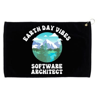 Earth Day Vibes Software Architect Gift Grommeted Golf Towel