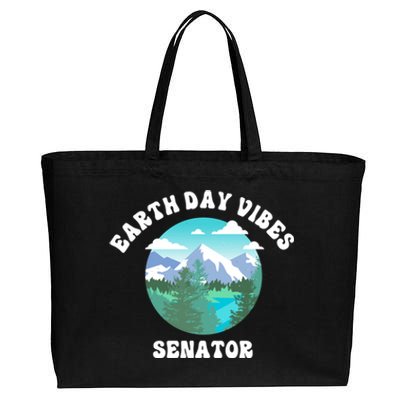 Earth Day Vibes Senator Gift Cotton Canvas Jumbo Tote