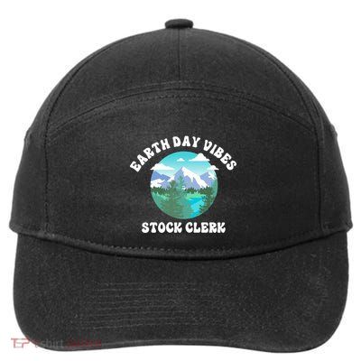 Earth Day Vibes Stock Clerk Gift 7-Panel Snapback Hat