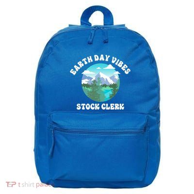 Earth Day Vibes Stock Clerk Gift 16 in Basic Backpack