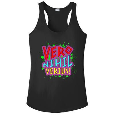 Edward De Vere Oxfordian Latin Motto Shakespeare Authorship Ladies PosiCharge Competitor Racerback Tank