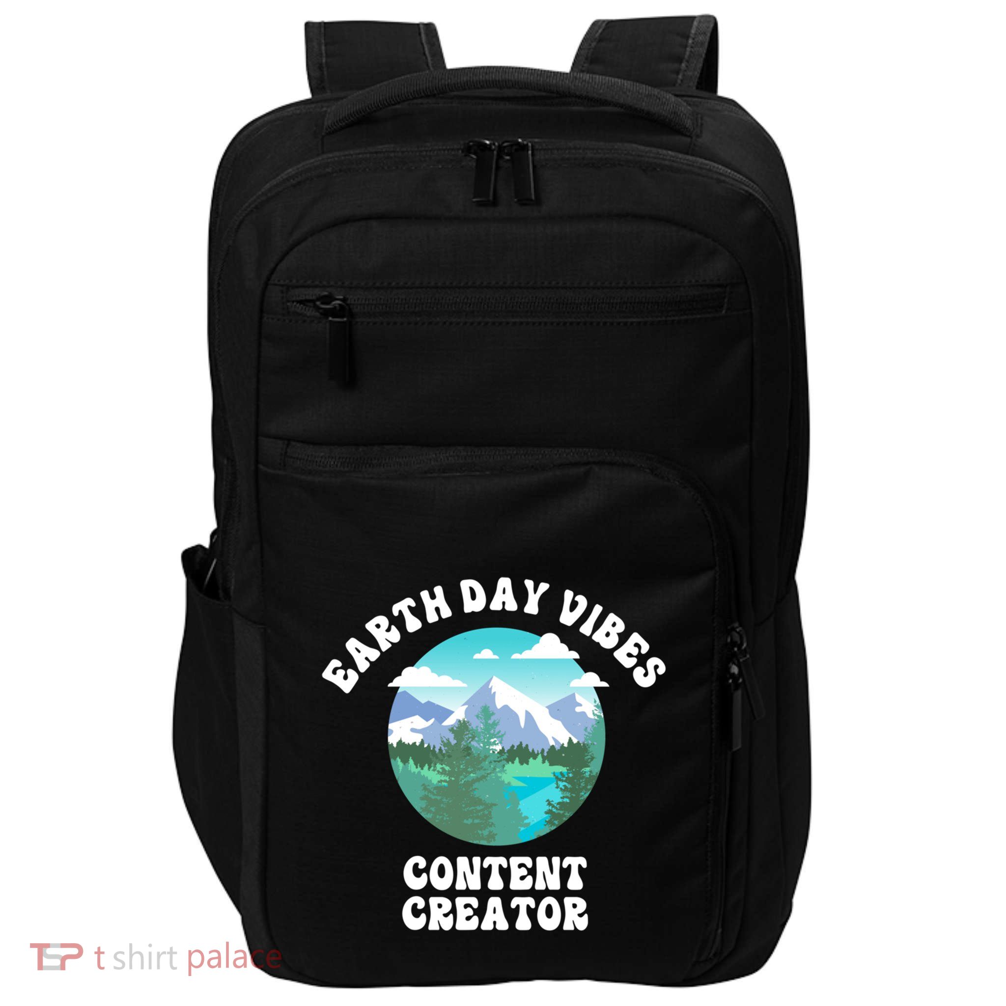 Earth Day Vibes Content Creator Gift Impact Tech Backpack