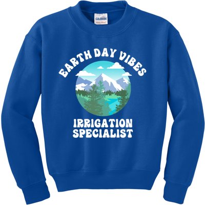 Earth Day Vibes Irrigation Specialist Gift Kids Sweatshirt