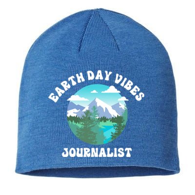 Earth Day Vibes Journalist Gift Sustainable Beanie